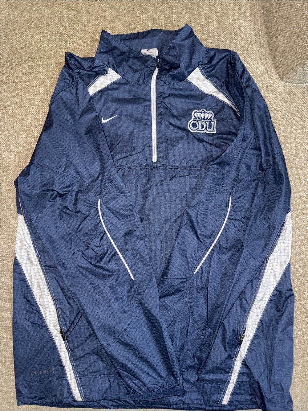 Nike Navy and White ODU Quarter-Zip Pullover